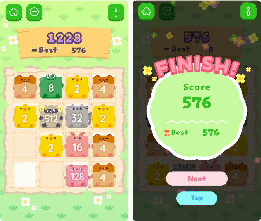 どうぶつ2048キャプチャ